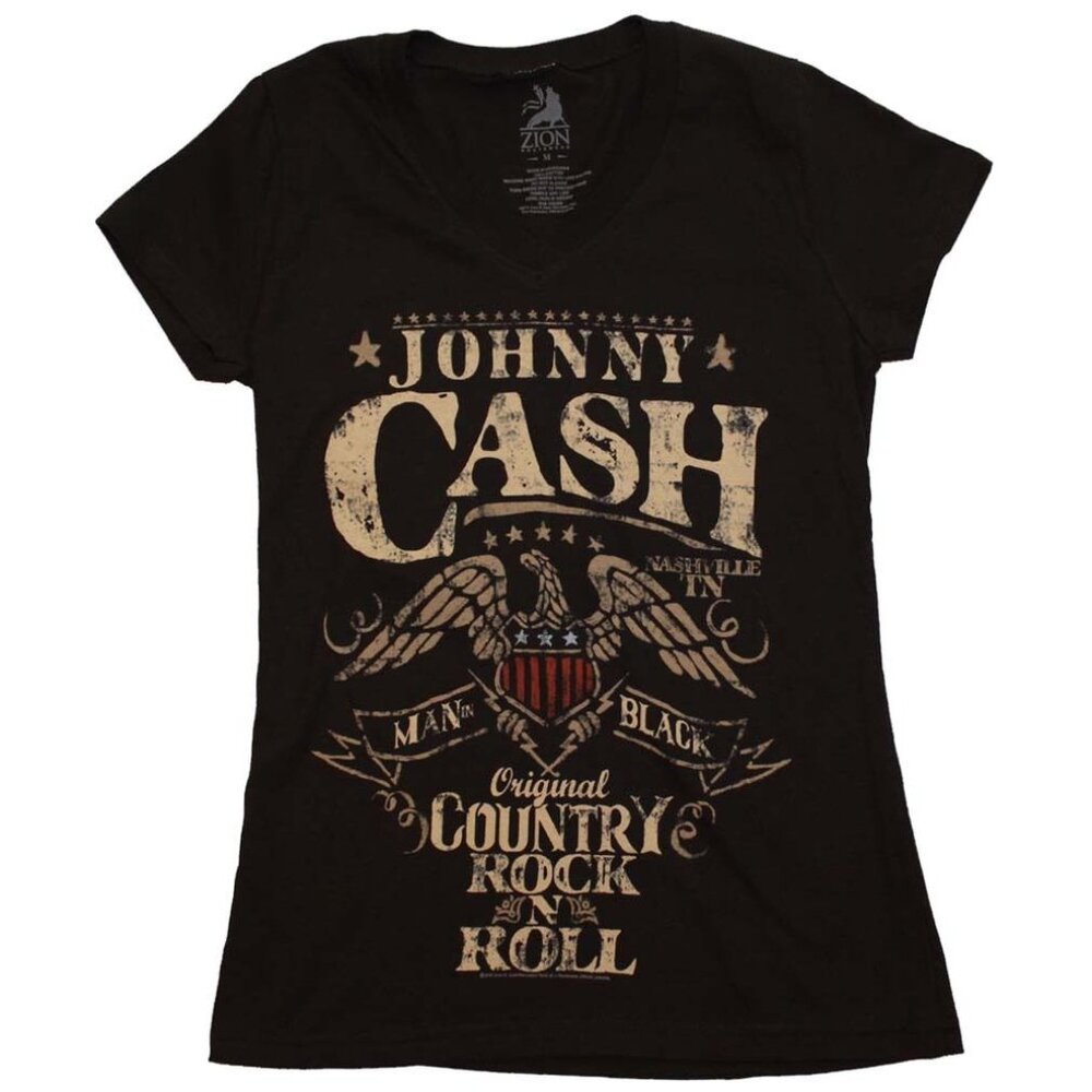 Johnny Cash Man In Black Original Country Rock N Roll Girl's T-Shirt